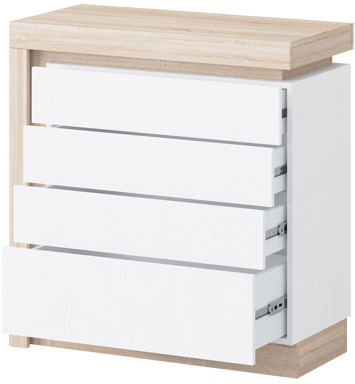 Астра Комод №1, Белый глянец/Сонома