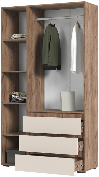 Хелен ШК 06 Шкаф 3х створчатый (1200х2080х460) кашемир/дуб крафт табачный