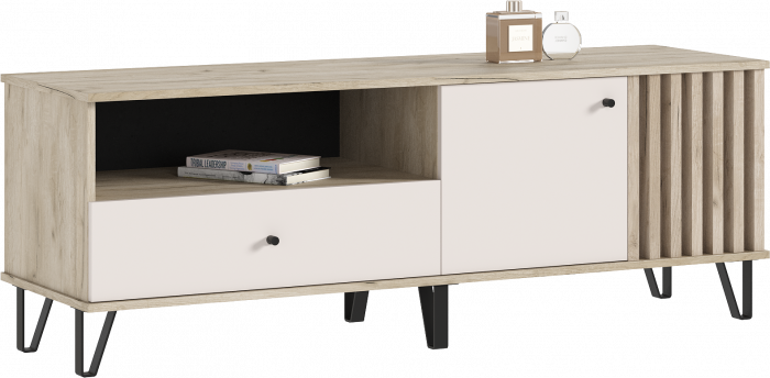 Роджинамиф Тумба ТВ 1500, Дуб крафт серый/Кашемир