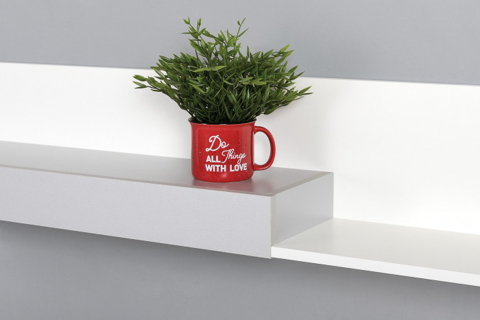 Торонто 12.149 Стол + 13.321 Комод + 16.475 Полка, цвет белый шагрень/стальной серый, ШхГхВ 200х53,1х150 см., универсальная сборка