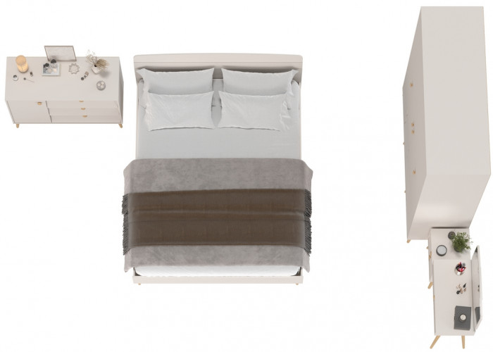 Афина Спальня 12-1600, кашемир серый