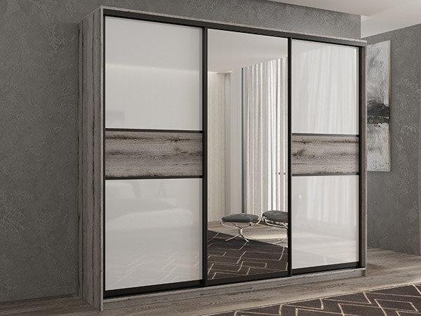 Шкаф-купе Кааппи 10 Эвок Окаменелый 180х45х230 см