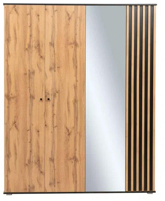 Шкаф для одежды Либерти 51.15 (опора h20) Дуб вотан/Черный