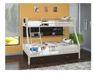 Двухъярусная кровать Гранада-1ПЯ, серый / Венге (Дуб Айленд, Слоновая кость)