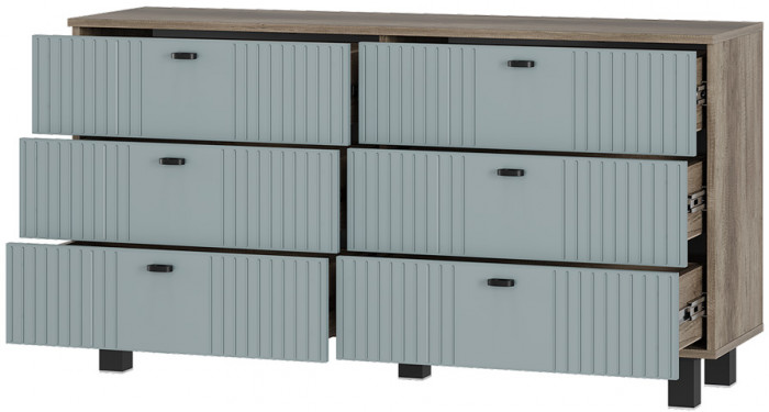 Комод "Олива" КМ-04 Дуб каньон/МФ11 Шарли бриз