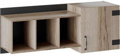 Окланд ТД-324.15.11 Шкаф навесной (Фон Черный/Дуб Делано)