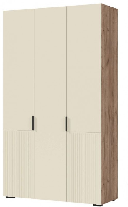 СОНАТА ШК 03 Шкаф 3-х створчатый  (1200х2100х460) Фасад МДФ МОНО КЕРАМИКА/Корпус ДУБ КРАФТ ТАБАЧНЫЙ