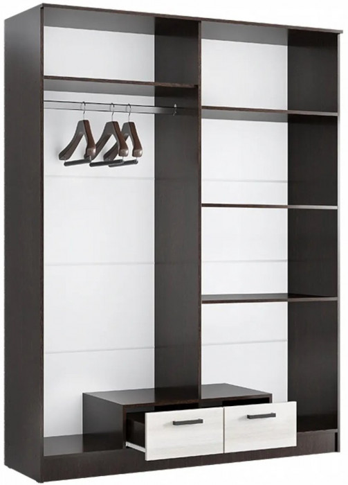 Адель Шкаф 1,6 + полки, Венге/лоредо