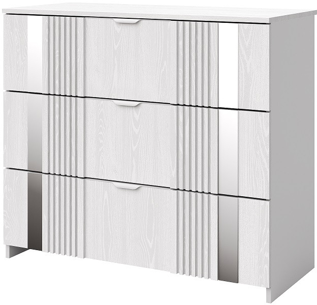 Модульная спальня "Харди", композиция 2 - Белый текстурный/Ясень белый