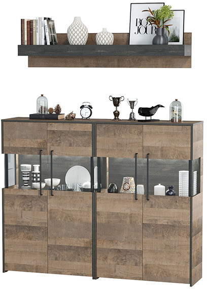 Трувор Гостиная 002, дуб гранж песочный/интра