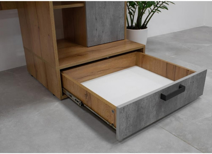 Стол письменный Техно, крафт/цемент