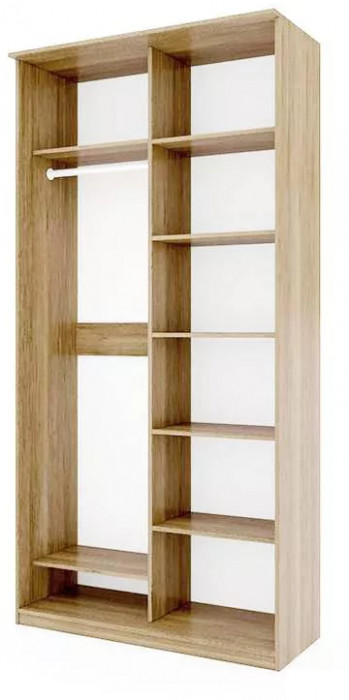 Шкаф купе Модерн 1190х600 2-х дверный 2-х секционный фотопечать №2 ясень