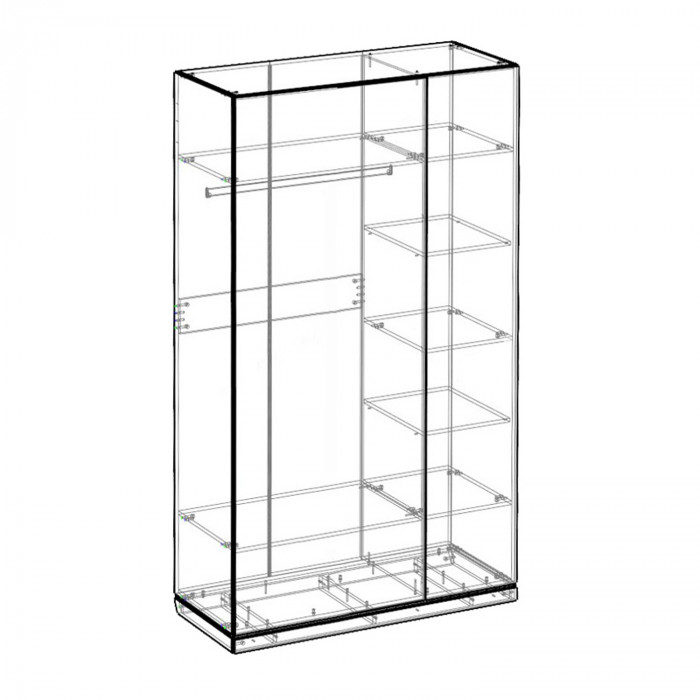 Шкаф 3-х дверный (корпус) Капри