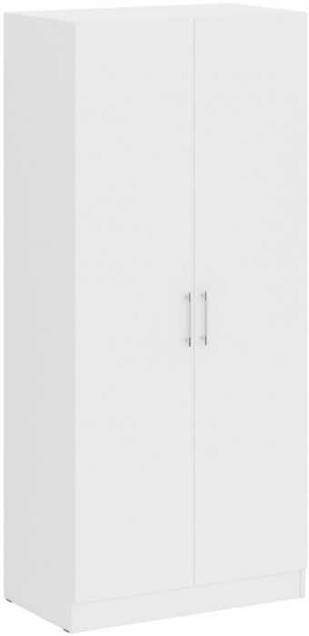 Кровать 1600 + Шкаф 2-х створчатый Стандарт, цвет белый, ШхГхВ 163,5х203,5х70 + 90х52х200 см., сп.м. 1600х2000 мм., без матраса, основание есть