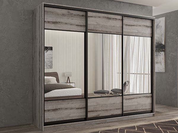 Шкаф-купе Кааппи 6 Эвок Окаменелый 200х45х230 см