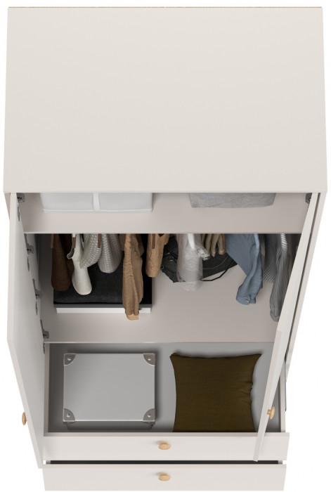 Афина Спальня 4-75901М1к.с. Шкаф 2-х дверный с двумя ящиками, кашемир серый