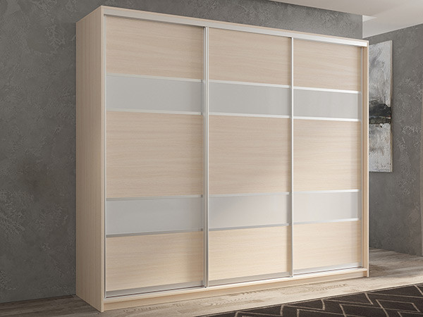 Шкаф-купе Кааппи 8 Дуб молочный 240х45х230 см