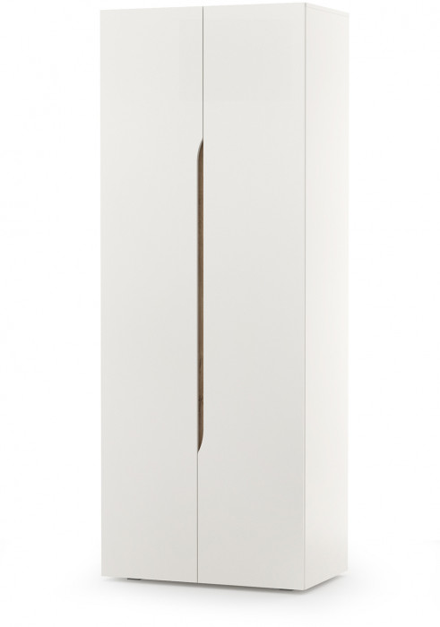 Муссон 13.198 Шкаф двухстворчатый + 13.349 Стеллаж, белый/дуб эндгрейн элегантный