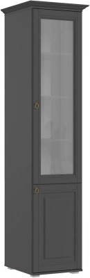 Престиж-1 Пенал со стеклом графит/графит структурный