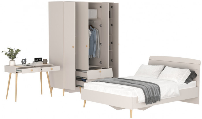 Афина Спальня 14-1400, кашемир серый