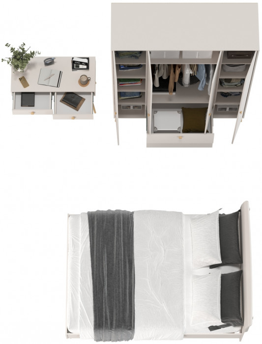 Афина Спальня 14-1400, кашемир серый