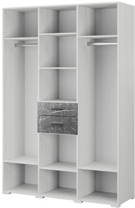 Теана шкаф 3-хств. ясень анкор светлый/МДФ мрамор дарк