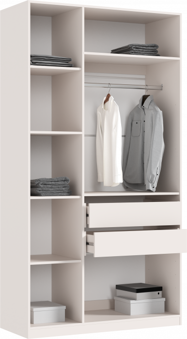 Ларго Шкаф 3-х створчатый 1200 (1 полка/2ящика), Кашемир