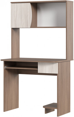 СТОЛ КОМПЬЮТЕРНЫЙ №2 (0,9х1,58х0,6) шимо темный/шимо светлый