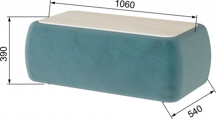 Стол журнальный Дизи бирюза/мдф клен кремовый