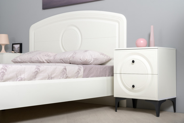 Валенсия Спальня № 33, ЛДСП белый шагрень/МДФ белый шагрень