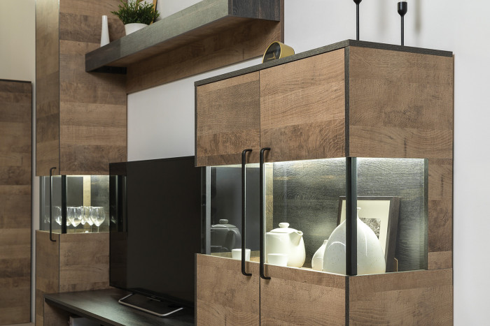 Трувор Гостиная 006, дуб гранж песочный/интра