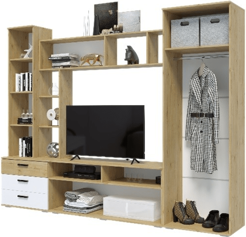 Гостиная Крокус, делано/черный глянец