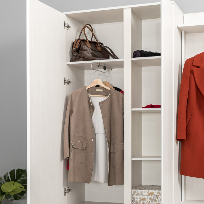 КР100 Ника прихожая № 06, цвет ясень анкор светлый, ШхГхВ 199,4х38,3х207,9 см., универсальная сборка