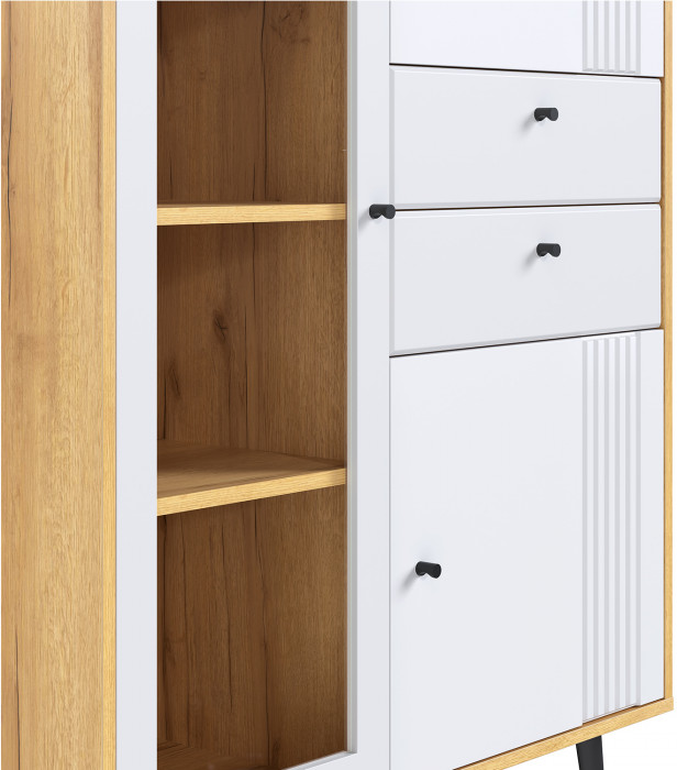 Шкаф низкий (1 стеклодверь)  Вега Саксония