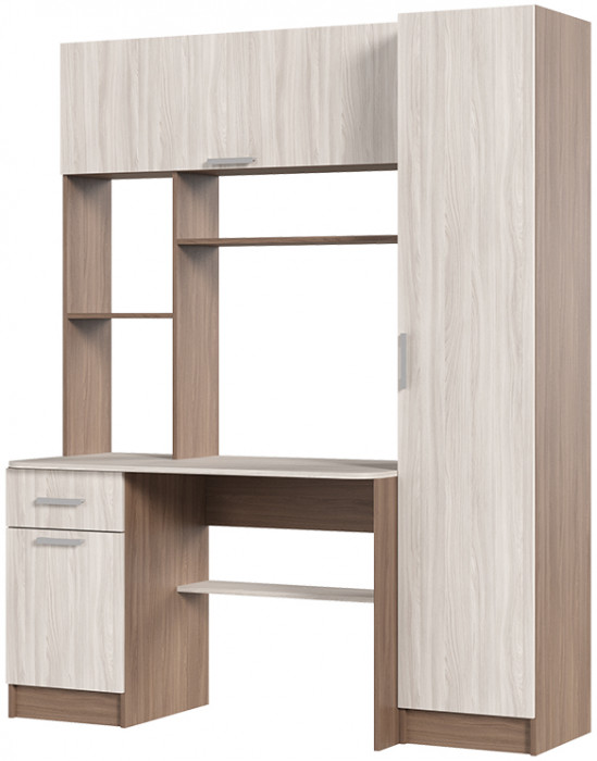 СТОЛ КОМПЬЮТЕРНЫЙ №7 (1,6х2,0х0,6) шимо темный/шимо светлый