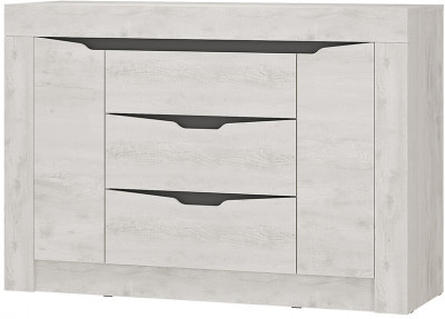 "Леонардо" КМ-12 комод Бетон пайн светлый/графит