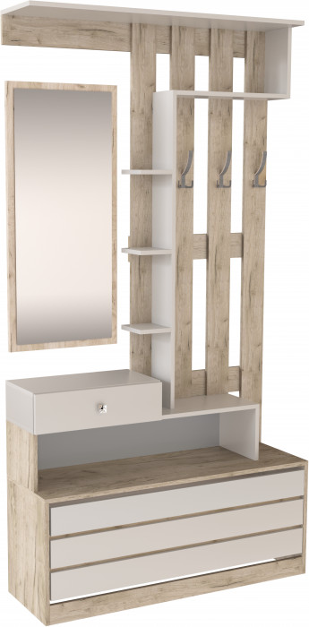 Центральная секция ЯПЦС-1 Ямайка, Дуб крафт серый/Кашемир