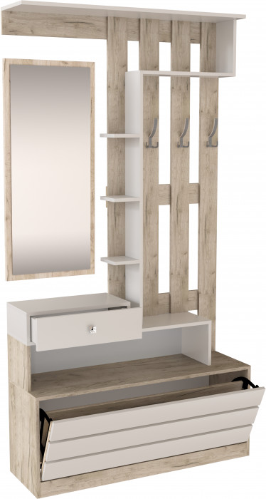 Центральная секция ЯПЦС-1 Ямайка, Дуб крафт серый/Кашемир