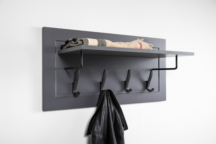 Остин 15.12 Вешалка + 15.12 Вешалка + 15.12 Вешалка, белый шагрень/серый графит