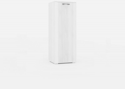 Тумба высокая для гостиной "Монреаль" - Белый текстурный/Ясень белый