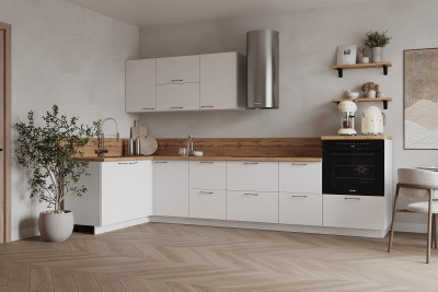 КГ Угловой 1500х3150 (без пм) , Белый софт матовый  Арника РМ в.2