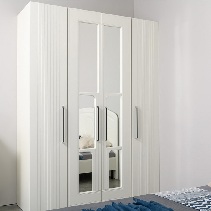 Валенсия Спальня № 43, ЛДСП белый шагрень/МДФ белый шагрень