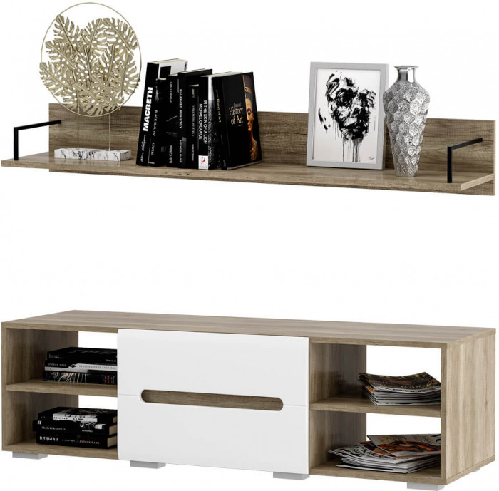 Спальня "Наоми" ТБ-16 дуб каньон/белый глянец МF07