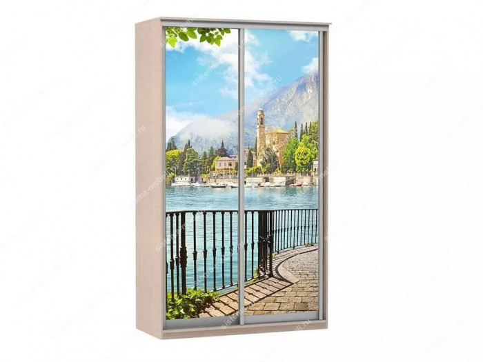 Шкаф купе Модерн 905х600 2-х дверный фотопечать №4 ясень