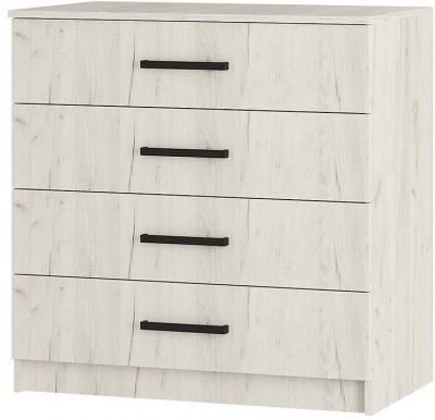 "Фиеста" комод 850 (850х866х500) дуб крафт белый