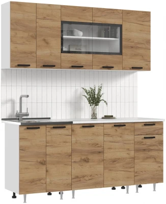 ЛДСП Кухня Рио NEW 1,8м дуб крафт