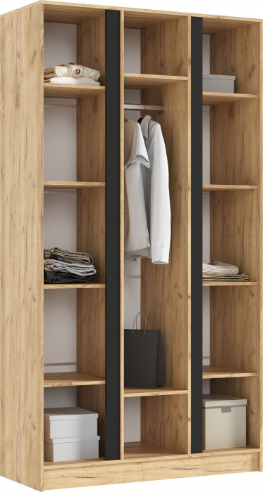 Келвин Шкаф 3-х створчатый 1200, Дуб крафт/Изумрудный