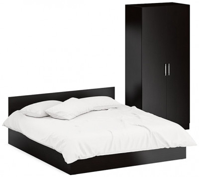 Кровать 1800 + Шкаф 2-х створчатый Стандарт, венге