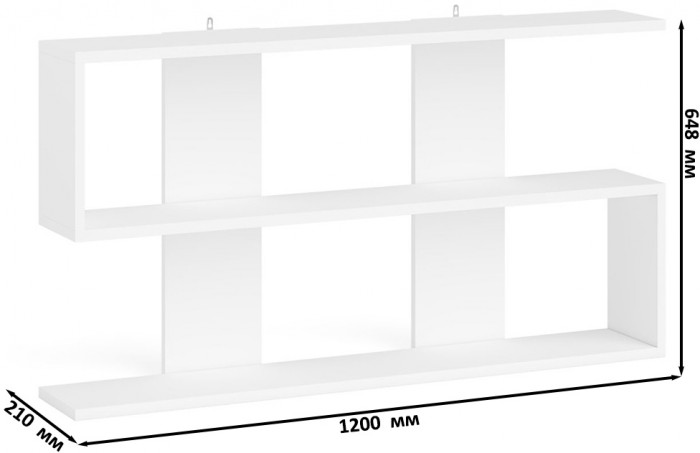 Мори письменный стол МСП1200.1 + Комод МК1200.6 + Полка 1200, белый