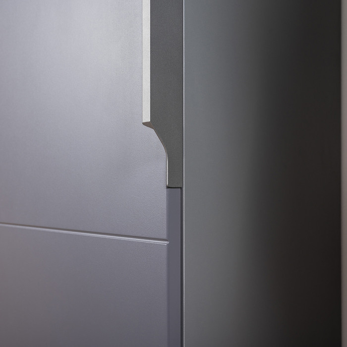 Октава Прихожая 18, серый графит/дуб крафт золотой/фасады МДФ серый графит